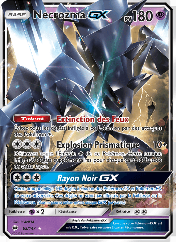 Necrozma GX, card 63 from Ombres Ardentes