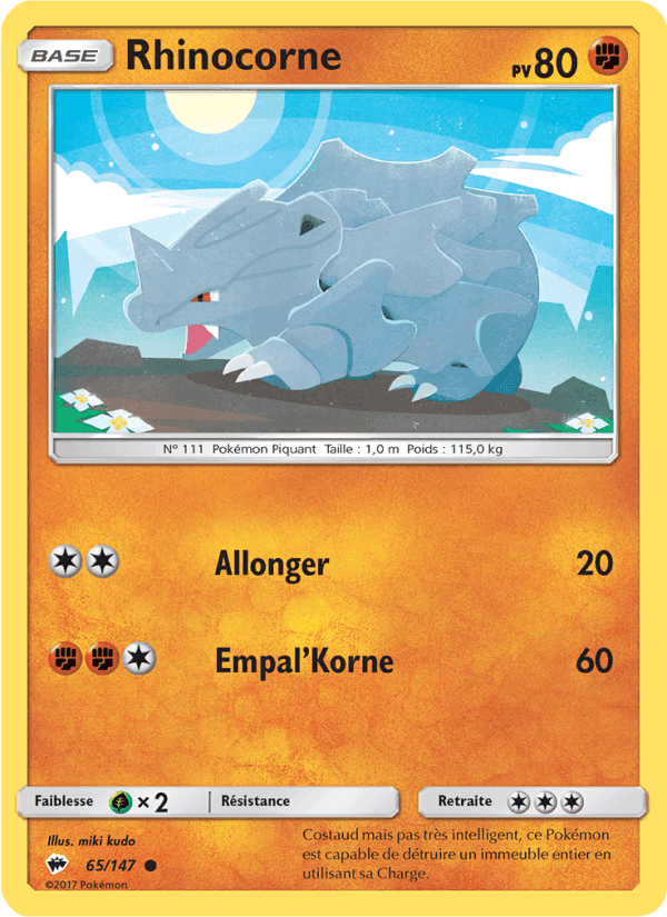 Rhinocorne, carte 65 de Ombres Ardentes