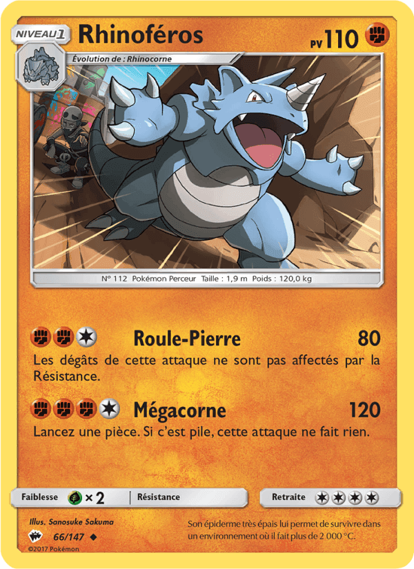 Rhinoféros, card 66 from Ombres Ardentes
