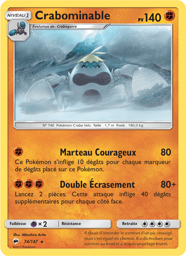 Crabominable, card 74 from Ombres Ardentes
