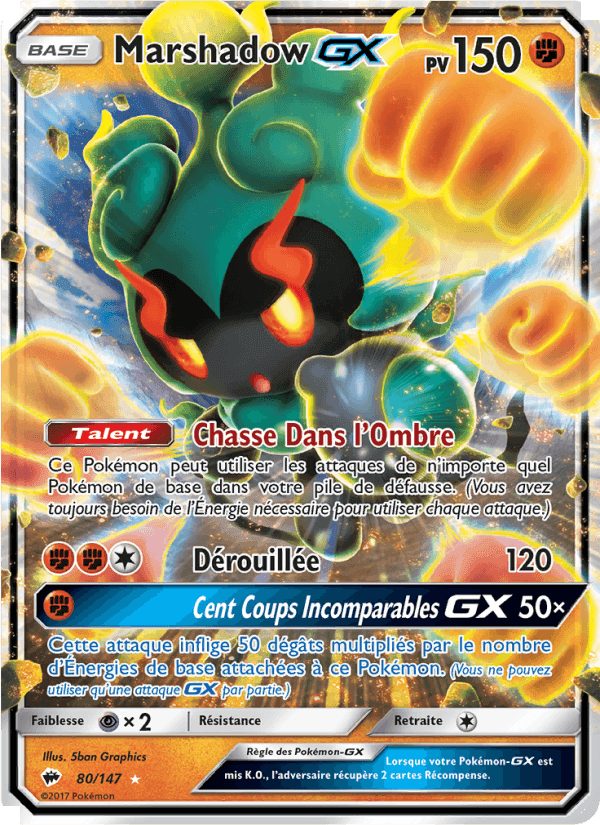 Marshadow GX, carte 80 de Ombres Ardentes