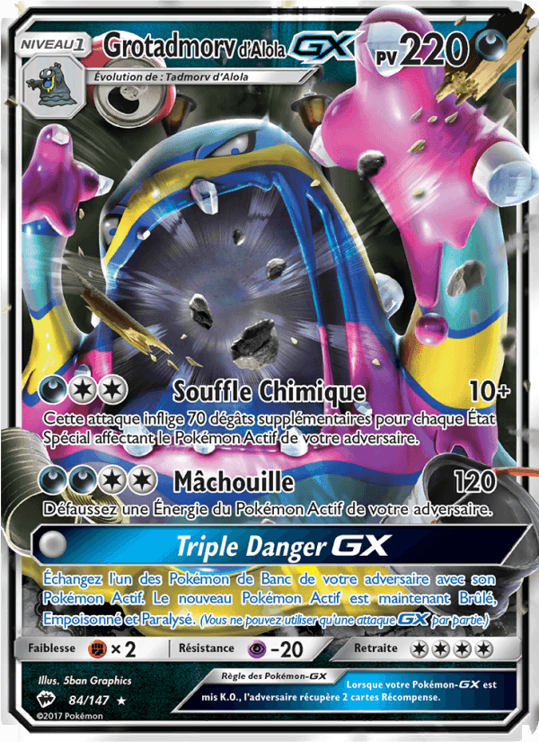 Grotadmorv d’Alola GX, carte 84 de Ombres Ardentes