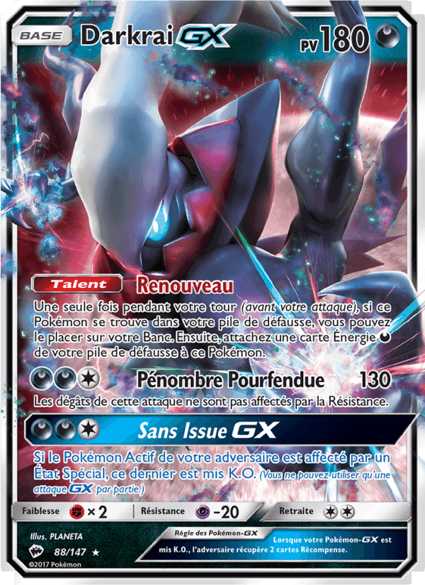 Darkrai GX, card 88 from Ombres Ardentes