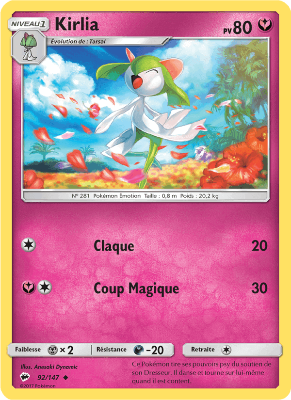 Kirlia, carte 92 de Ombres Ardentes