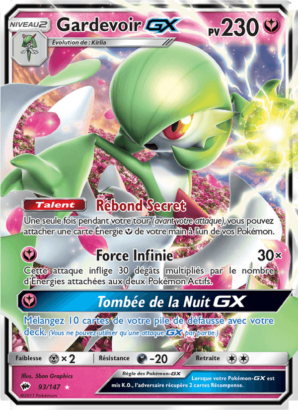 Gardevoir GX, card 93 from Ombres Ardentes