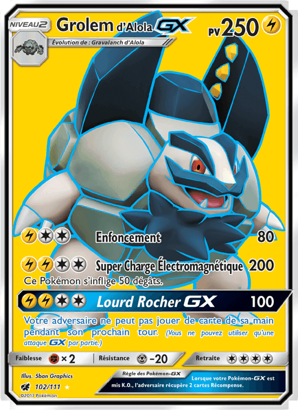 Grolem d’Alola GX, card 102 from Invasion Carmin