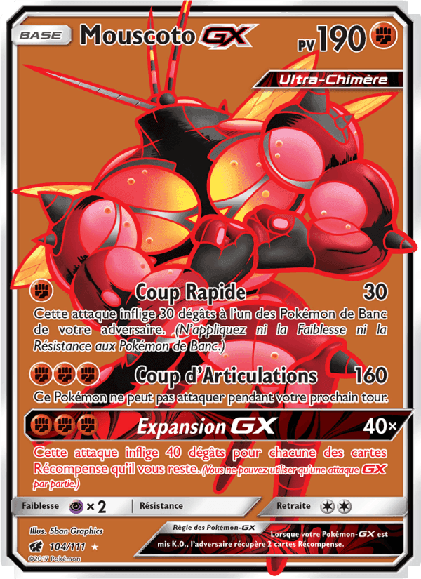 Mouscoto GX, card 104 from Invasion Carmin