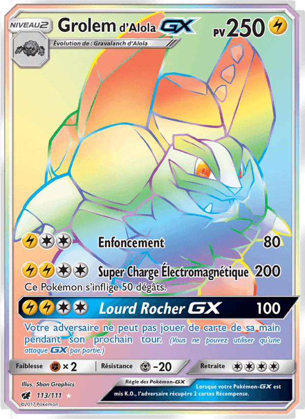 Grolem d’Alola GX, card 113 from Invasion Carmin