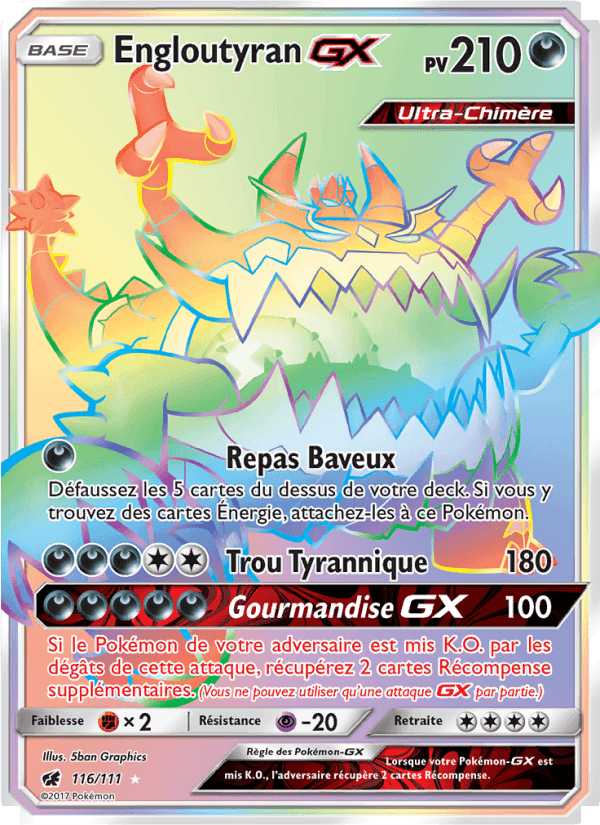 Engloutyran GX, carte 116 de Invasion Carmin