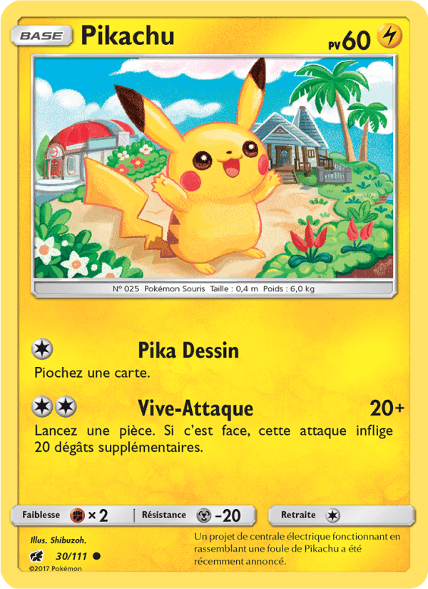 Pikachu, card 30 from Invasion Carmin