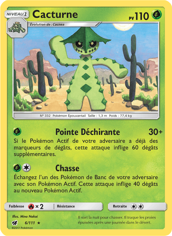 Cacturne, carte 6 de Invasion Carmin