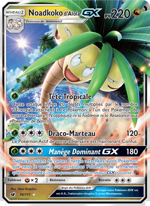 Noadkoko d’Alola GX, card 74 from Invasion Carmin