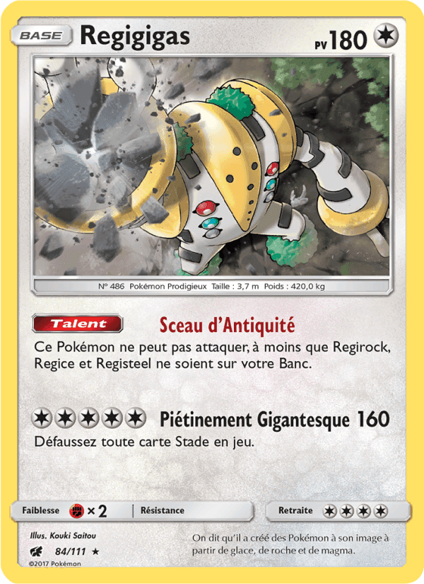 Regigigas, card 84 from Invasion Carmin