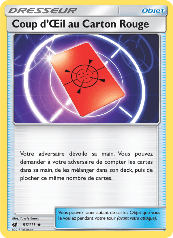 Coup d’Œil au Carton Rouge, carte 97 de Invasion Carmin