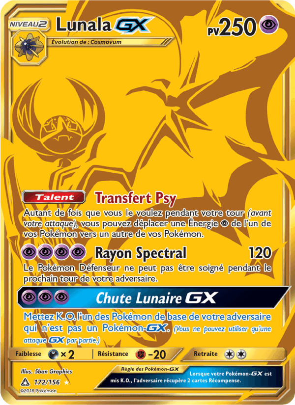 Lunala GX, card 172 from Ultra-Prisme