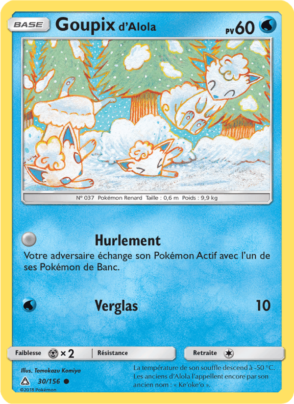 Goupix d’Alola, carte 30 de Ultra-Prisme