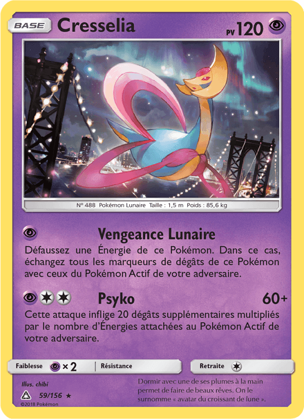 Cresselia, carte 59 de Ultra-Prisme