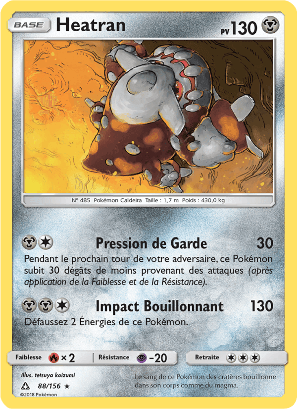 Heatran, carte 88 de Ultra-Prisme