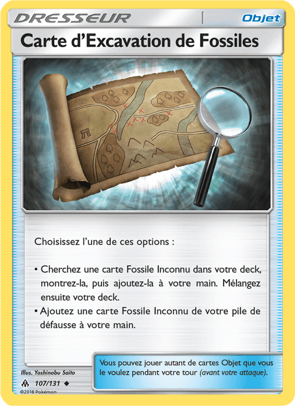 Carte d’Excavation de Fossiles, carte 107 de Lumière Interdite