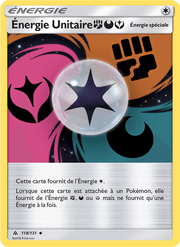 Énergie Unitaire FightingDarknessFairy, carte 118 de Lumière Interdite