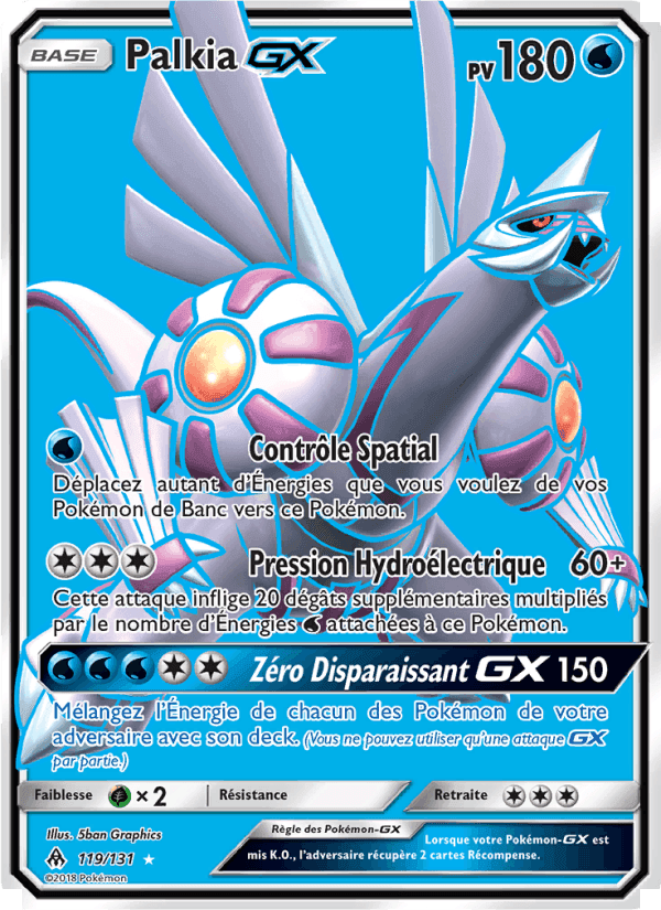 Palkia GX, carte 119 de Lumière Interdite