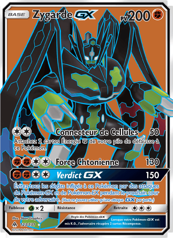 Zygarde GX, carte 123 de Lumière Interdite