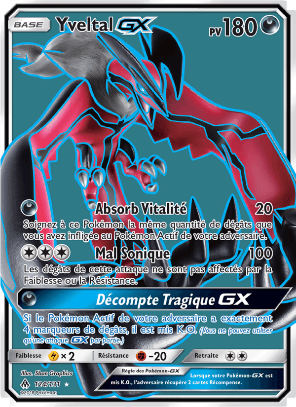 Yveltal GX, carte 124 de Lumière Interdite