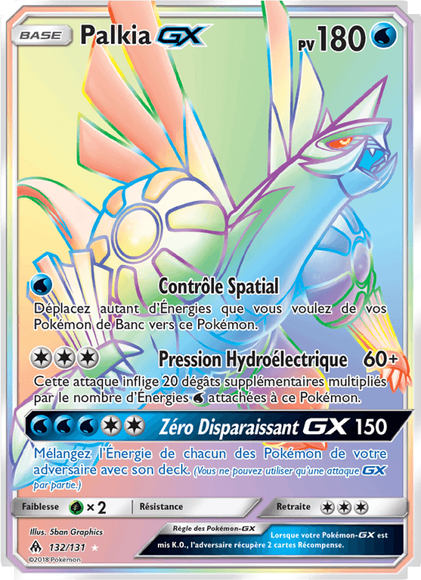 Palkia GX, carte 132 de Lumière Interdite