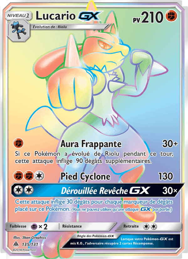 Lucario GX, card 135 from Lumière Interdite