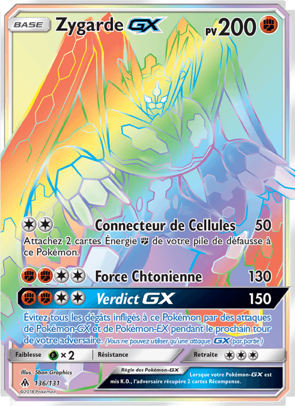 Zygarde GX, carte 136 de Lumière Interdite