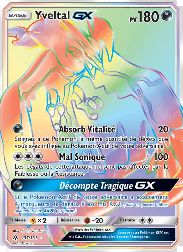 Yveltal GX, carte 137 de Lumière Interdite