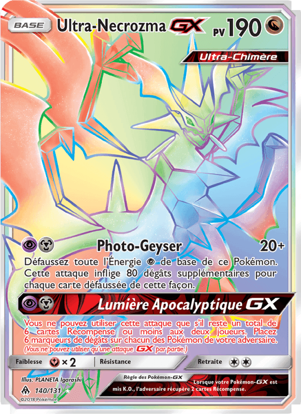 Ultra-Necrozma GX, carte 140 de Lumière Interdite