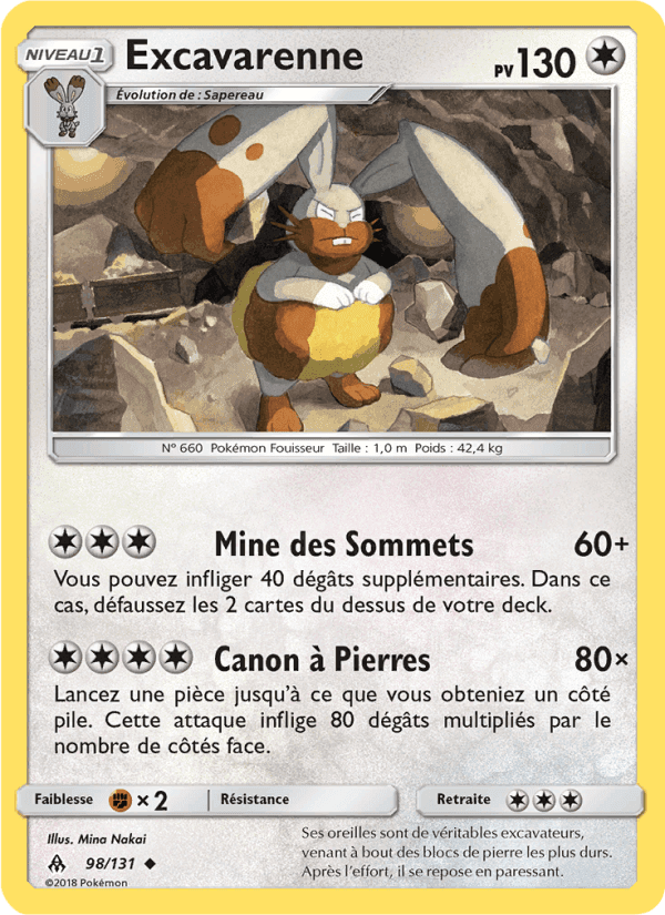 Excavarenne, carte 98 de Lumière Interdite