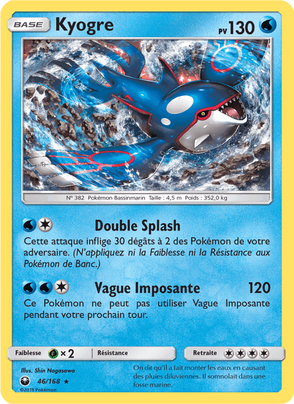 Kyogre, carte 46 de Tempête Céleste