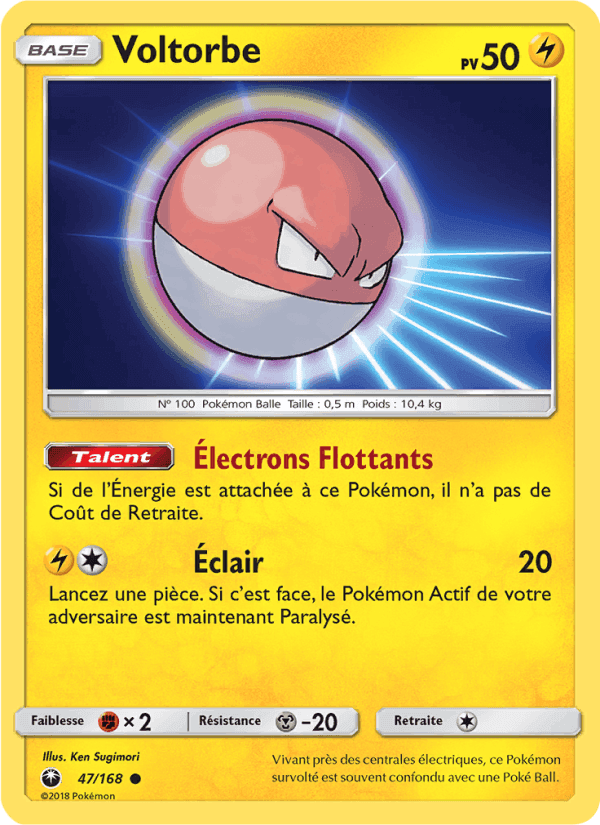 Voltorbe, carta 47 di Tempête Céleste