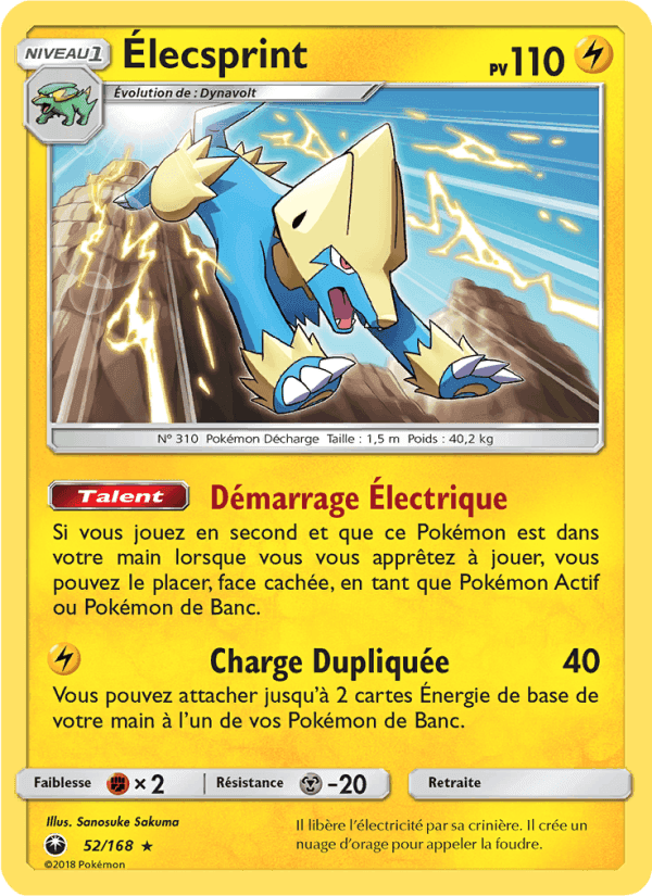 Élecsprint, carta 52 di Tempête Céleste
