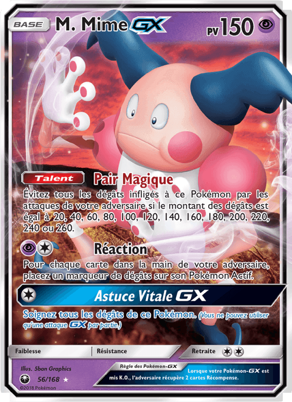 Tempête Céleste の 56 番、M. Mime GX