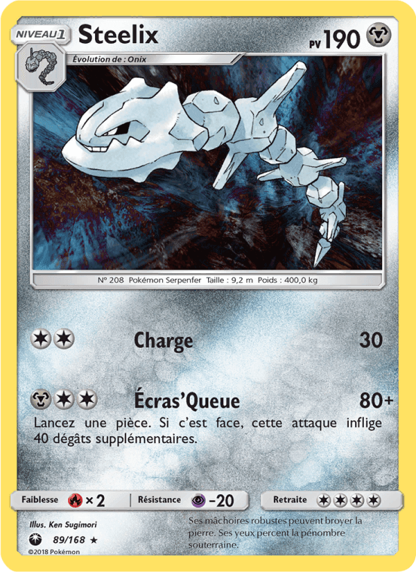Steelix, carte 89 de Tempête Céleste