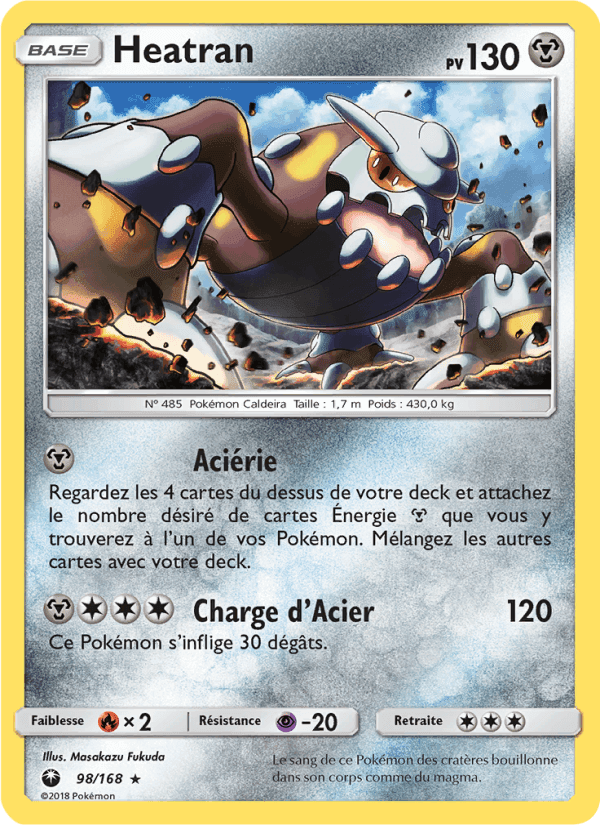 Heatran, carte 98 de Tempête Céleste
