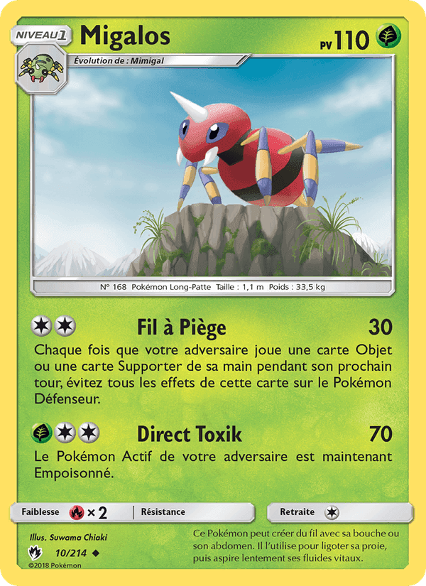 Migalos, carte 10 de Tonnerre Perdu
