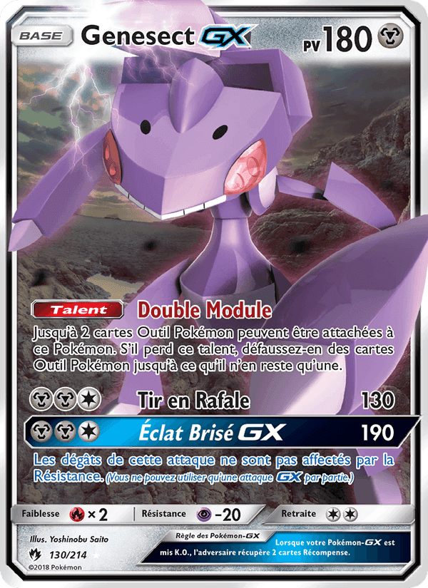 Genesect GX, carte 130 de Tonnerre Perdu