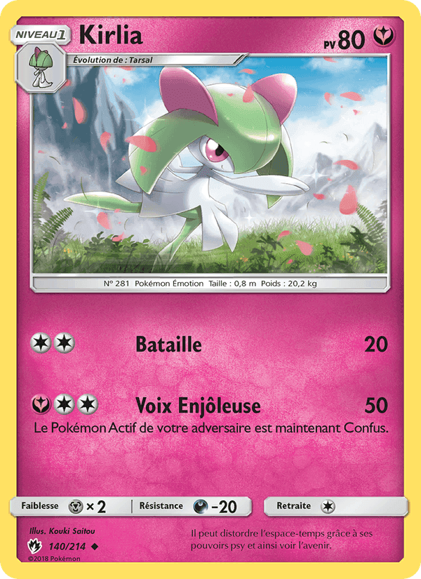 Kirlia, carte 140 de Tonnerre Perdu