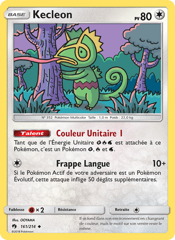 Kecleon, carte 161 de Tonnerre Perdu