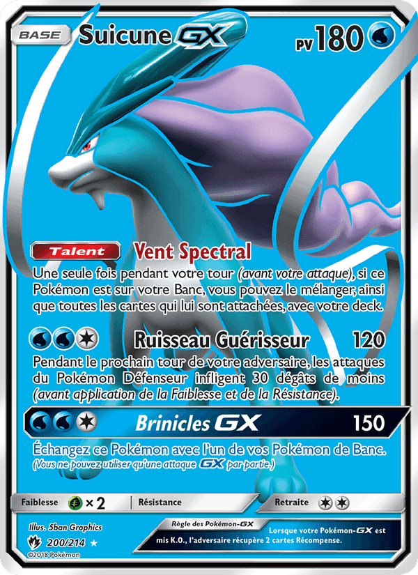 Suicune GX, carte 200 de Tonnerre Perdu
