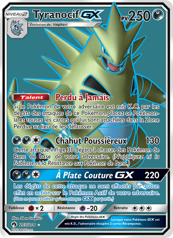 Tyranocif GX, carte 203 de Tonnerre Perdu