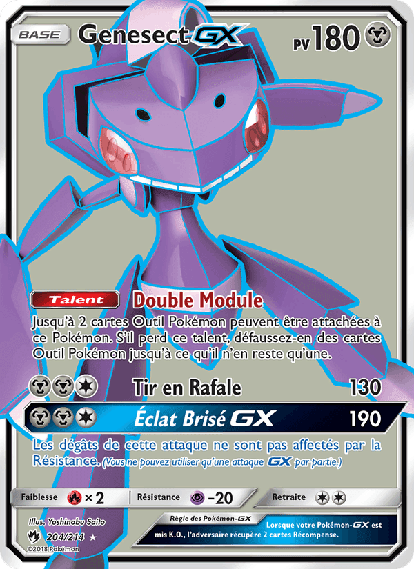 Genesect GX, carte 204 de Tonnerre Perdu