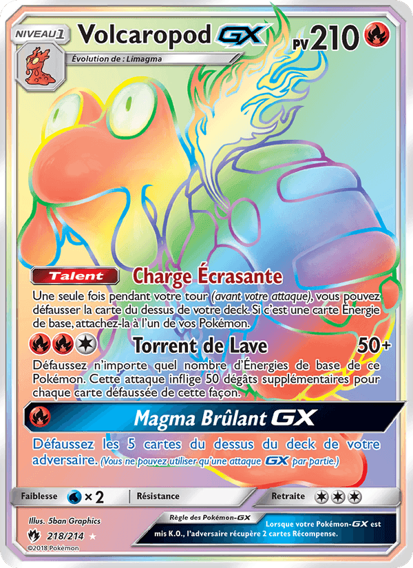 Volcaropod GX, carte 218 de Tonnerre Perdu