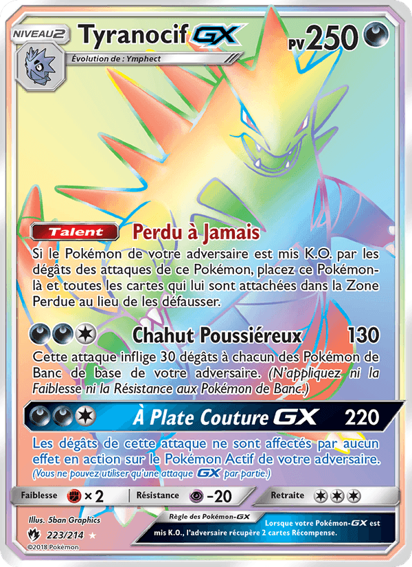Tyranocif GX, carte 223 de Tonnerre Perdu
