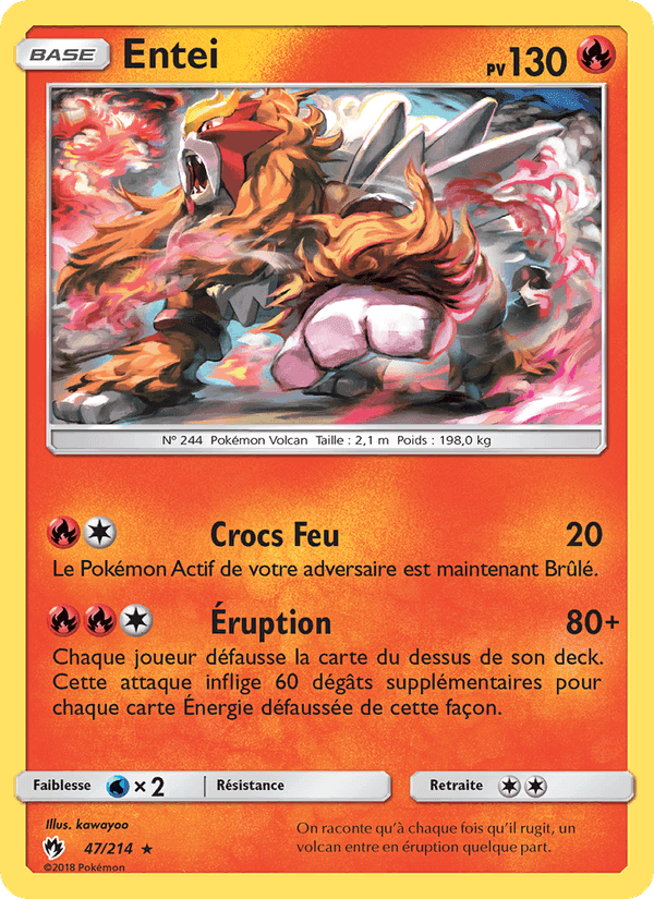 Entei, carta 47 di Tonnerre Perdu