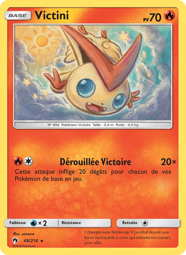 Victini, carta 49 de Tonnerre Perdu